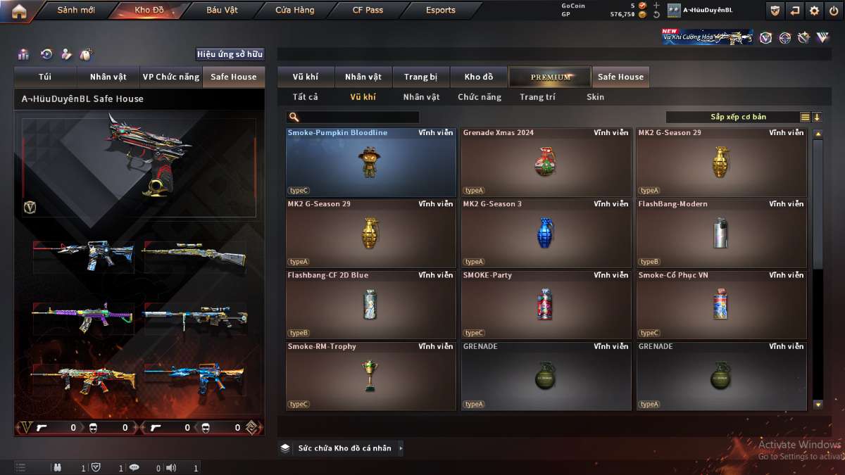 shop acc cf uy tin gia re